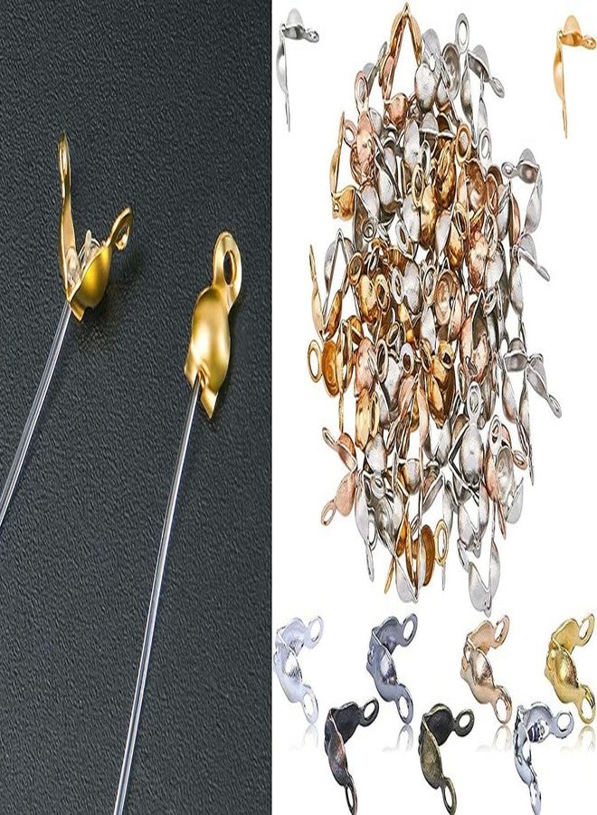 دي آي واي كرافتس مجموعة أدوات يدوية الصنع 50 غرام، برونز عتيق، أطراف خرز، أغطية عقد، أطراف من الفولاذ المقاوم للصدأ، أغطية عقد مفتوحة على شكل صدفة، أطراف خرز قابلة للطي، أغطية طرفية بفتحات صغيرة للعقد والضغط (50 غرام، برونز عتيق) - Image 4